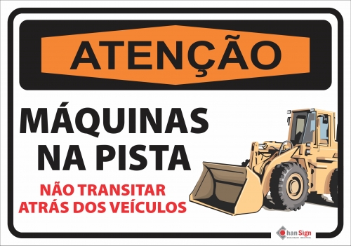 Atenção: Máquinas na pista