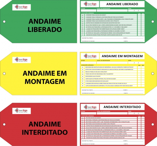 Etiqueta de Andaime 
