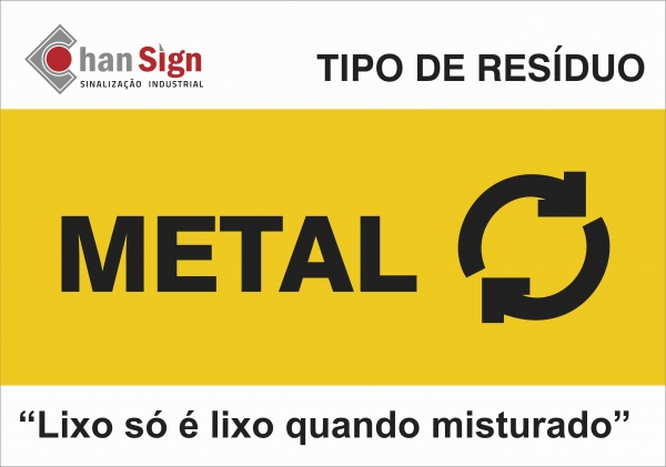 placa RESIDUO metal