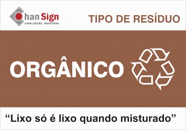 placa RESIDUO organico