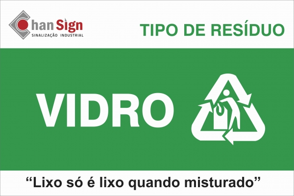 placa RESIDUO vidro
