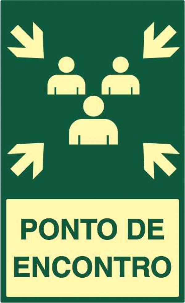 Placa Ponto de Encontro de Emergência 