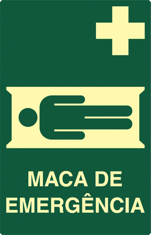 Placa Maca de Emergência - Sinalização de Emergência 