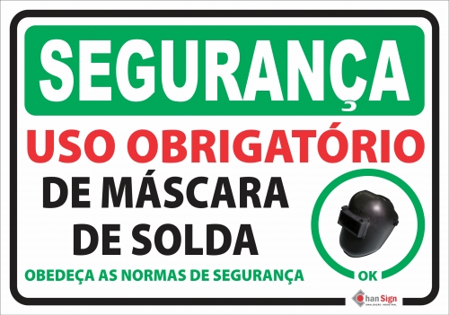 Segurança: Uso obrigatório de máscara de solda