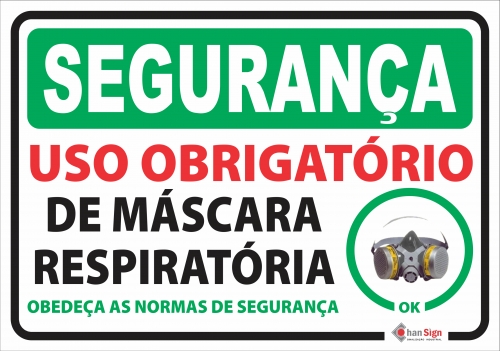 Segurança: Uso obrigatório de máscara respiratória